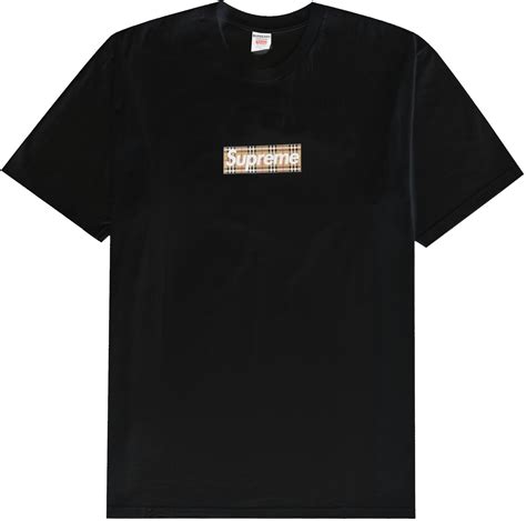 Buy Supreme x Burberry Box Logo Tee 'Black'.